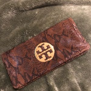 Tory Burch Snake Skin Clutch